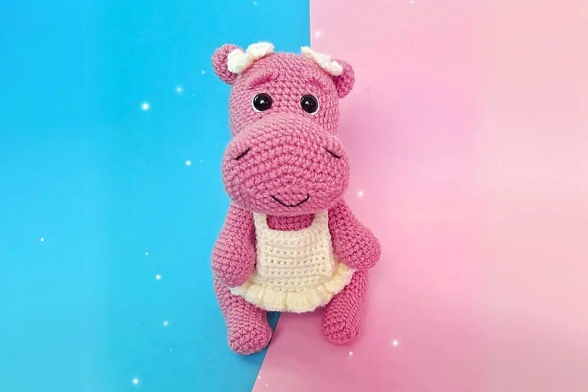 Hipopótamo Rosinha Amigurumi