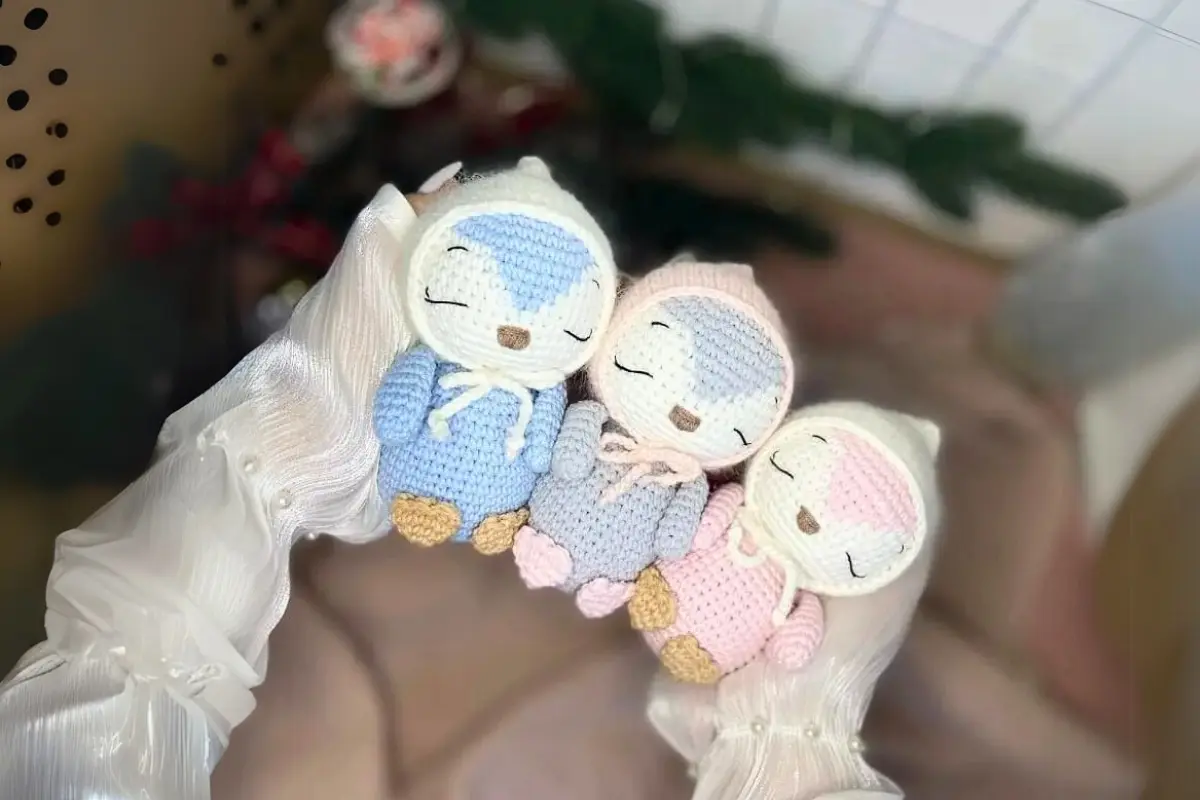 Bebês Pinguins Amigurumi