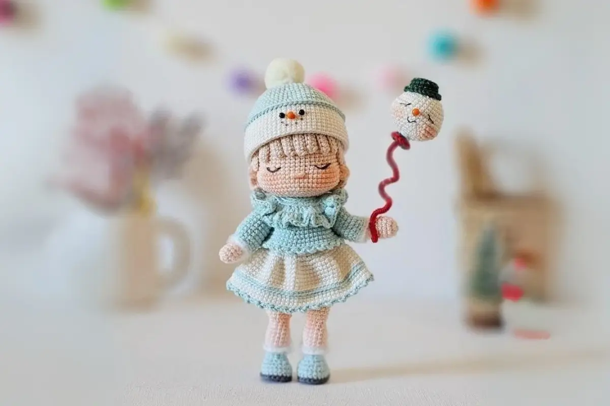 Boneca de Neve AMIGURUMI