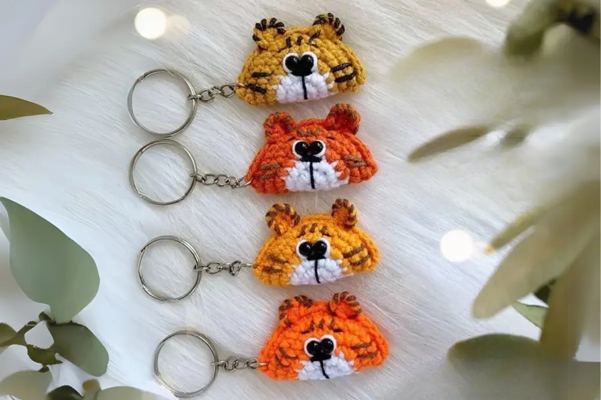Chaveiro Tigre Amigurumi