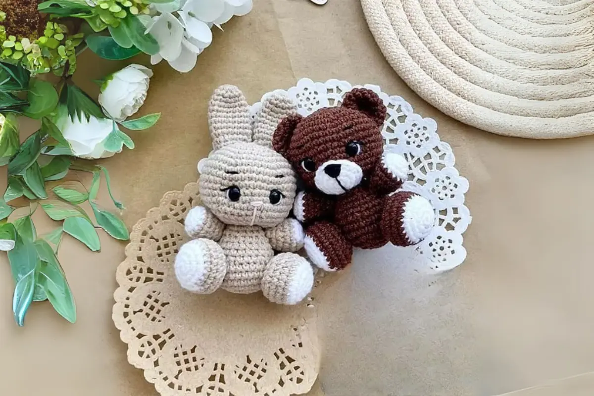 Coelho e Urso Amigurumi