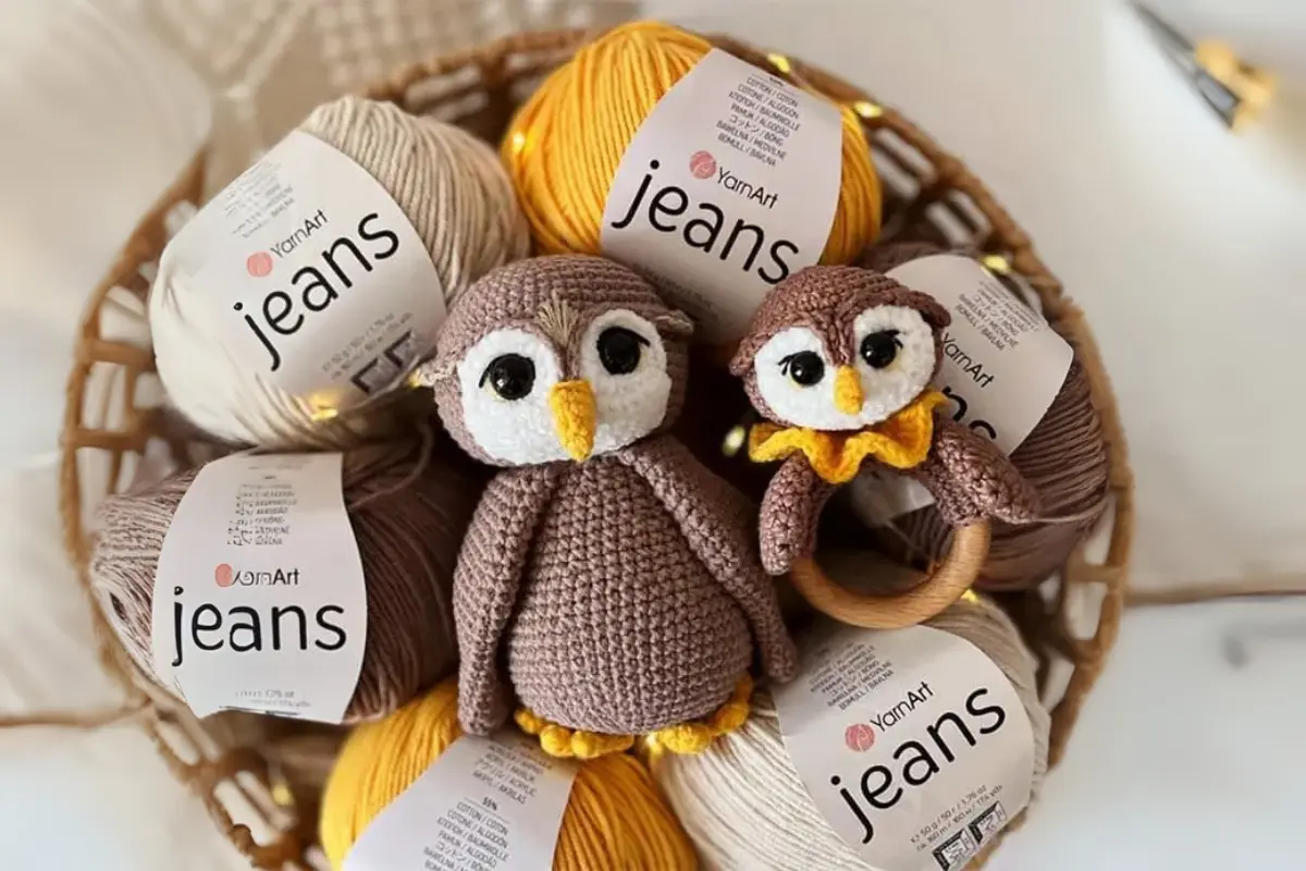 Conjunto Coruja e Chocalho Amigurumi