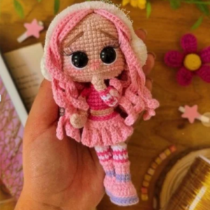 Boneca Cabelo Rosa