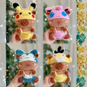 Receita Kit 4 Capivarinhas Pokémon Amigurumi PDF
