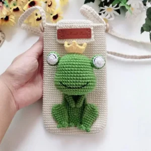 Receita Bolsa Porta-Celular Sapinho Rei em Crochê PDF