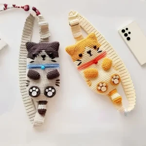 Receita Kit 2 Bolsas de Gatinho em Crochê PDF