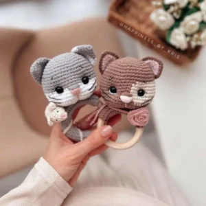 Receita Kit 2 Chocalhos de Gatinho Amigurumi PDF