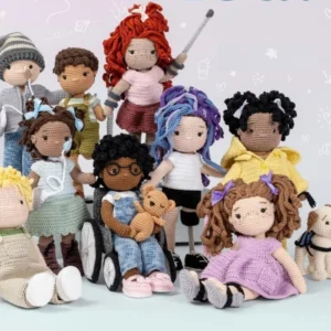 Receita Kit 9 Bonecas e Cachorrinho Amigurumi PDF