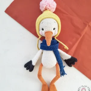 Receita Gansinho de Inverno com Touca e Cachecol em Amigurumi PDF