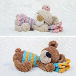 Receita Kit 2 Ursinhos Dorminhocos Amigurumi PDF