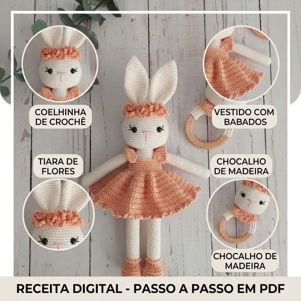 Kit Coelhinha com Chocalho - Imagem 2