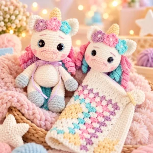 Kit Unicórnio Amigurumi com Naninha PDF