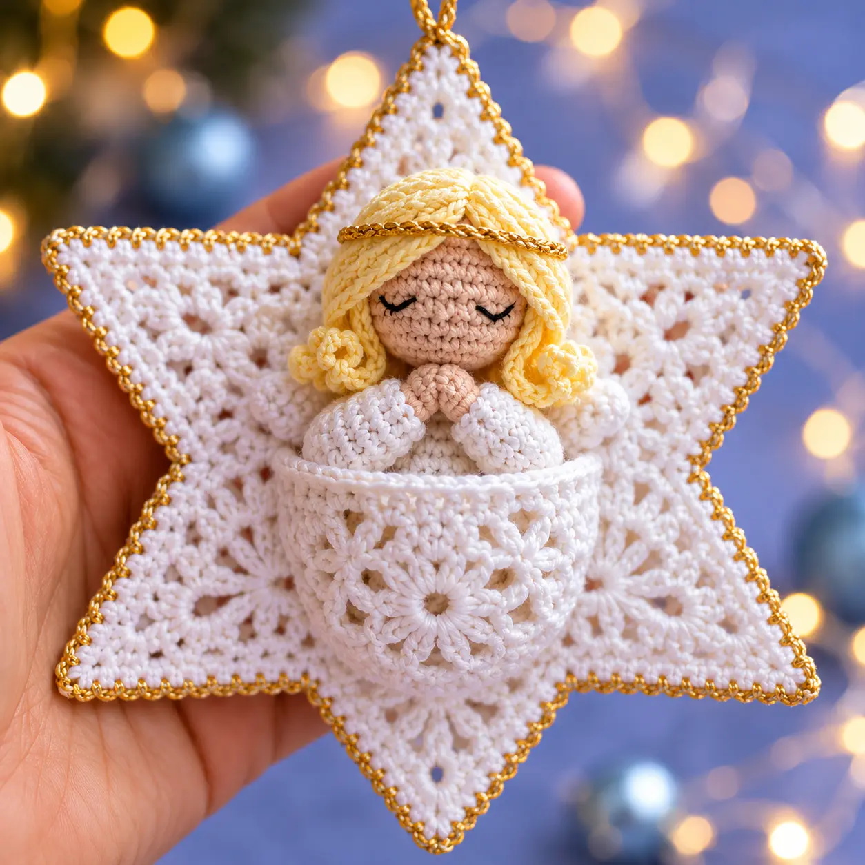 Receita Amigurumi em PDF: Anjo na Estrela