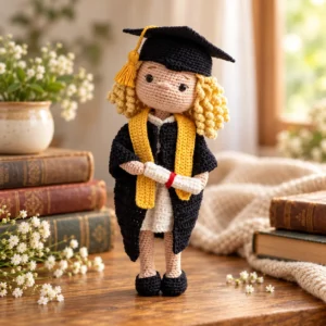 Receita Amigurumi em PDF: Boneca Formanda