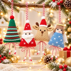Receita Amigurumi em PDF: Enfeites de Natal