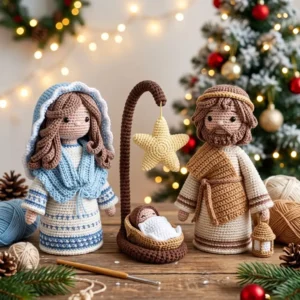 Receita Amigurumi em PDF: Sagrada Família