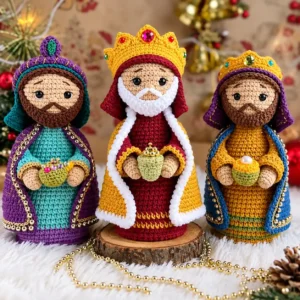 Receita Amigurumi em PDF: Três Reis Magos