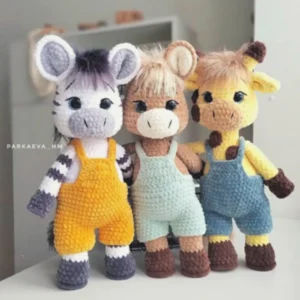 Receita Boneca Girafinha com Bolsinha Amigurumi PDF