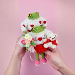 Receita Casal de Sapinhos Apaixonados Amigurumi PDF