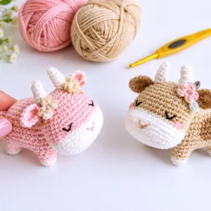 Receita Kit 2 Vaquinhas Mini Amigurumi PDF