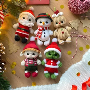 Receita Kit 5 Personagens Natalinos Amigurumi PDF