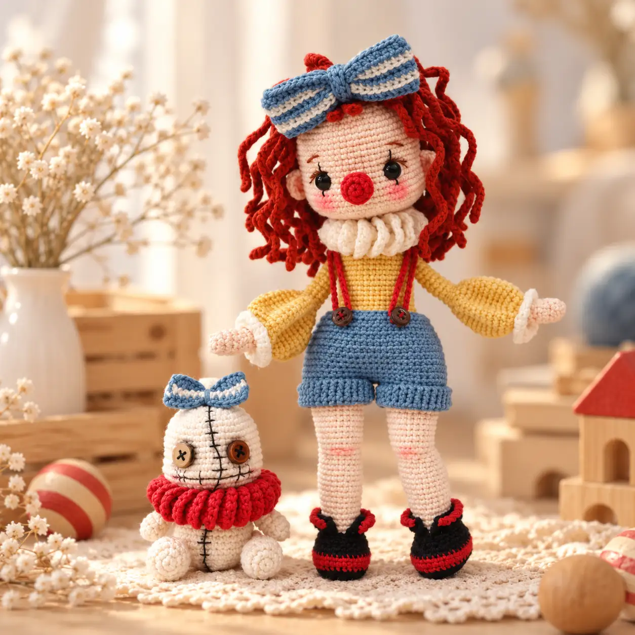 Receita Kit Palhacinha com Coelhinho Amigurumi PDF