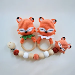 Receita Kit Raposinhas para Bebê Amigurumi PDF – 3 Peças