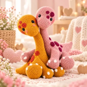 Receita Mini Brontossauro Bebê Amigurumi PDF