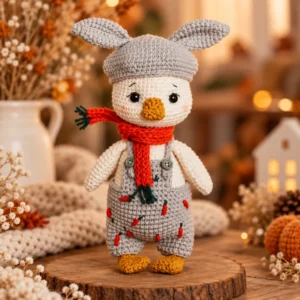Receita Patinho com Touca de Coelhinho Amigurumi PDF