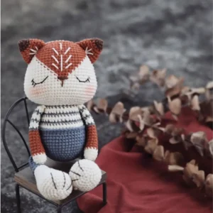 Receita Raposinha com Blusa Listrada Amigurumi PDF